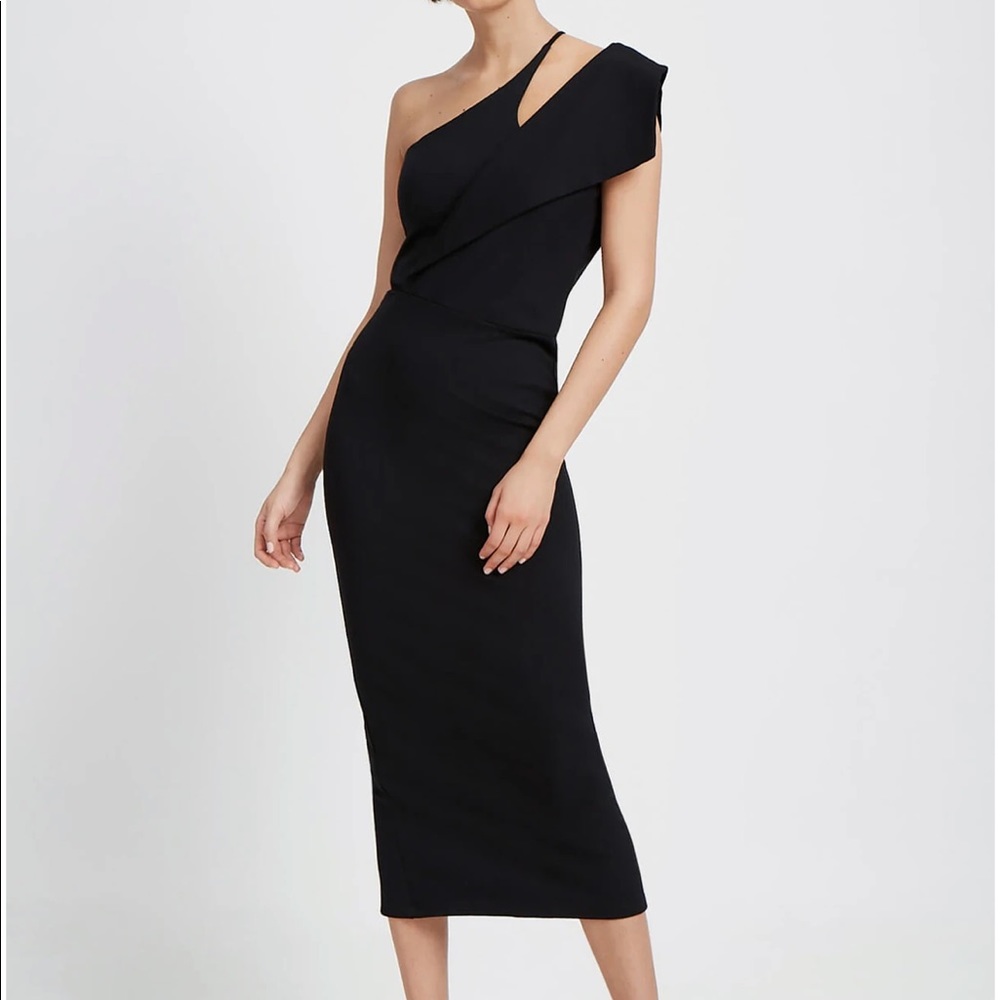 Marcella NYC Black Midi Dress - Tiffany Dress - Size S - New with tags.